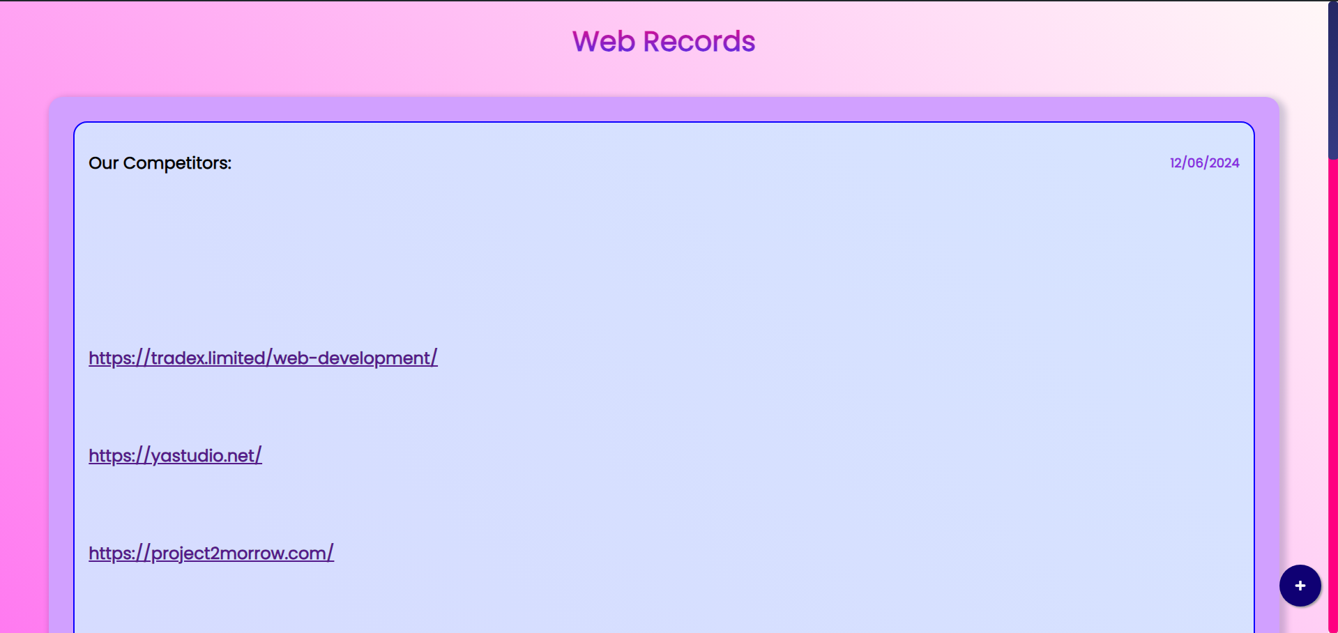 Web Records